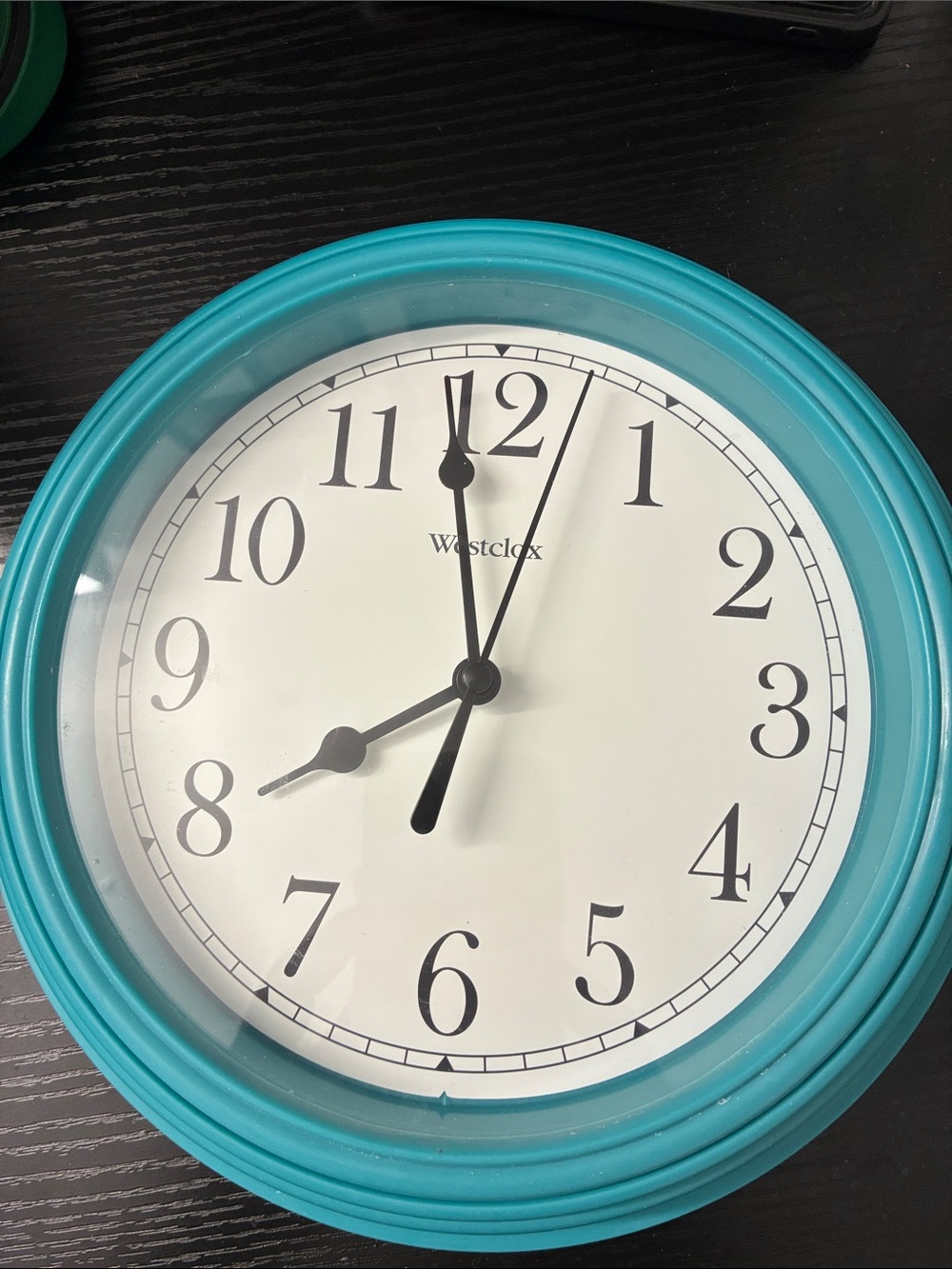 Teal Wall Clock - Simple Round Home Wall Decor